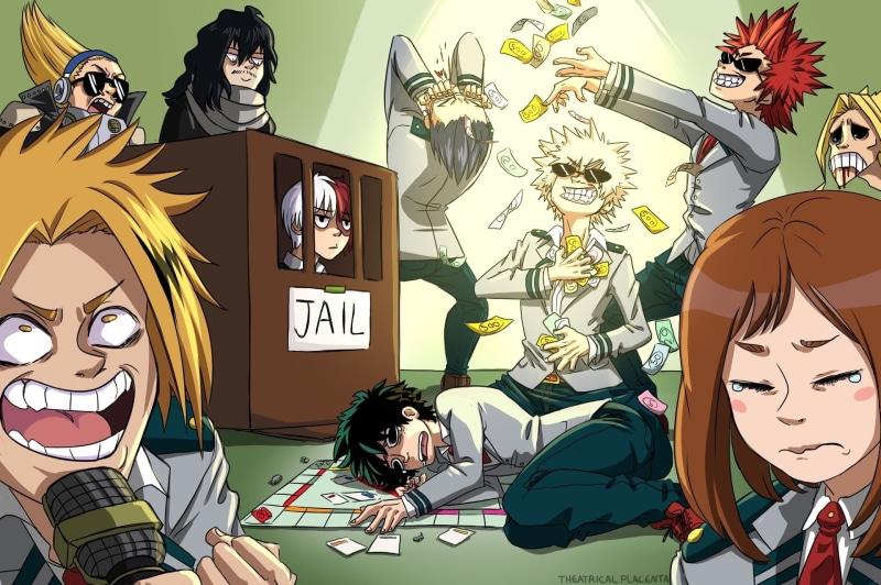 Eijiro Kirishima, representation, Izuku Midoriya, Shouta Aizawa, art and craft, arts culture and entertainment, female likeness, Ochaco Uraraka, My Hero Academia