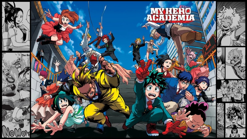 Tsuyu Asui, Kyoka Jiro, Mezo Shoji, Boku no Hero Academia, Shoto Todoroki, Anime, Tooru Hagakure, Shouta Aizawa, Eijiro Kirishima, 1080P, My Hero Academia