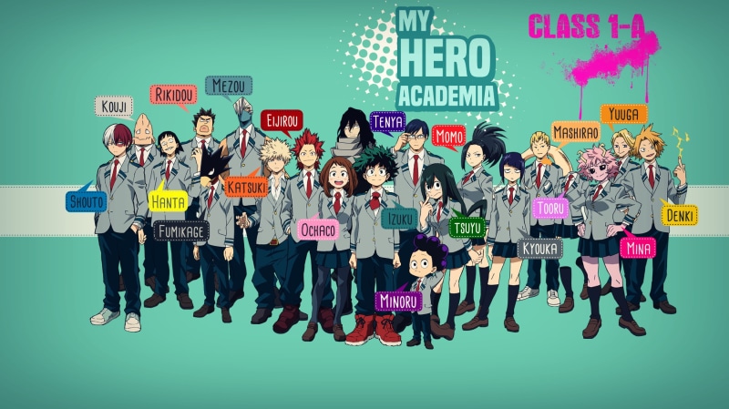 Shouto Todoroki, Anime, Denki Kaminari, Minoru Mineta, Izuku Midoriya, Shouta Aizawa, Ochaco Uraraka, Eijiro Kirishima, Katsuki Bakugou, Tsuyu Asui, My Hero Academia