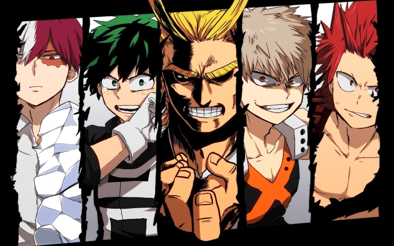 Katsuki Bakugou, Eijiro Kirishima, My Hero Academia, Izuku Midoriya, 1080P, Shouto Todoroki, Anime, All Might