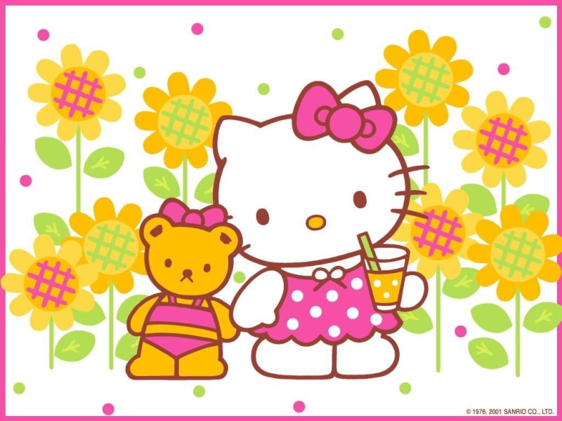 hello, art, summer, Hello Kitty, hd, 480P, kitty, anime