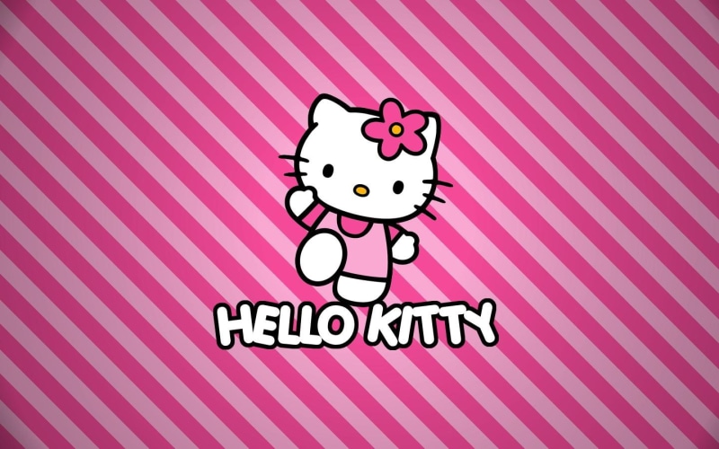 720P, kitty, hello, pink, cartoon, graphic, flower, hello kitty, cat