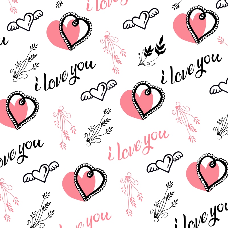 I love you, 4K, texture, Love, Heart, Vintage, labels, white background