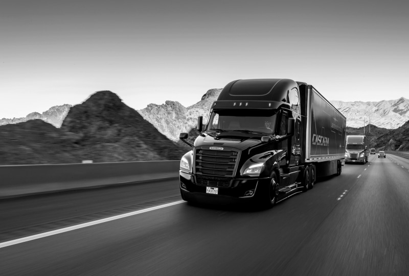 Truck, Black and White, 4K, Vehicle, Semis, Freightliner, Freightliner Trucks