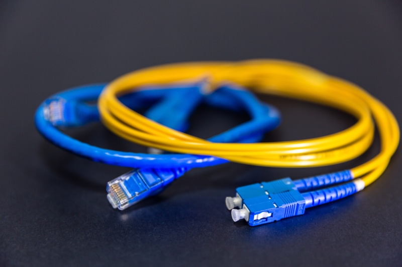 indoors, optic, fiber, studio shot, network, electricity, computer network, power supply, business, network connection plug, cable, computer crime, communication