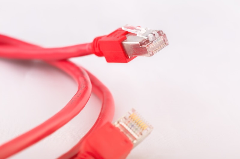 red, computer, internet, data, plug, ethernet, network connector, cable, 5K, computer network, close-up, network connection plug, electric plug, fs, wired