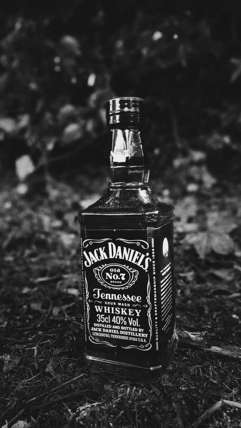 booze, jack daniel, bokeh, s, jack, liquor, nature, drinks, transparent, text, day, glass - material, no people, outdoors, jack daniels, container, focus on foreground
