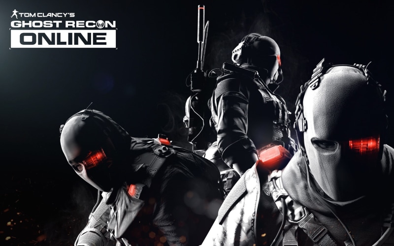 Guns, logo, masks, recon, headphones, 1080P, Ubisoft Entertainment, Phantom Pack, clancys, a hologram, online, enemies, Tom Clancys Ghost Recon Online