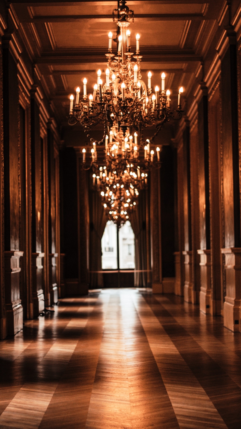 france, corridor, lighting equipment, empty, in a row, ceiling, built structure, ornate, architecture, architectural column, arcade, lavish, luxury, light