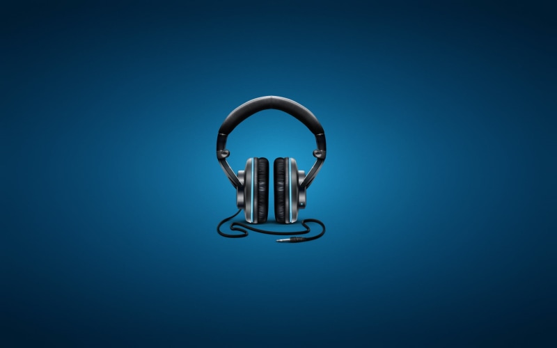office supply, still life, indoors, colored background, headphones, clip, listening, black, blue, corded, padlock, gray, computer Icon, illustration, backgrounds