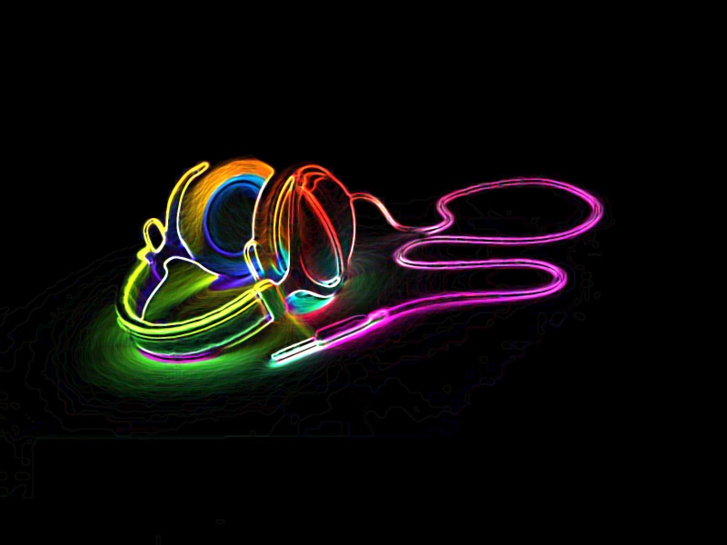 hd, illustration, lighted, headphones, headphone, 720P, corded, neon, music