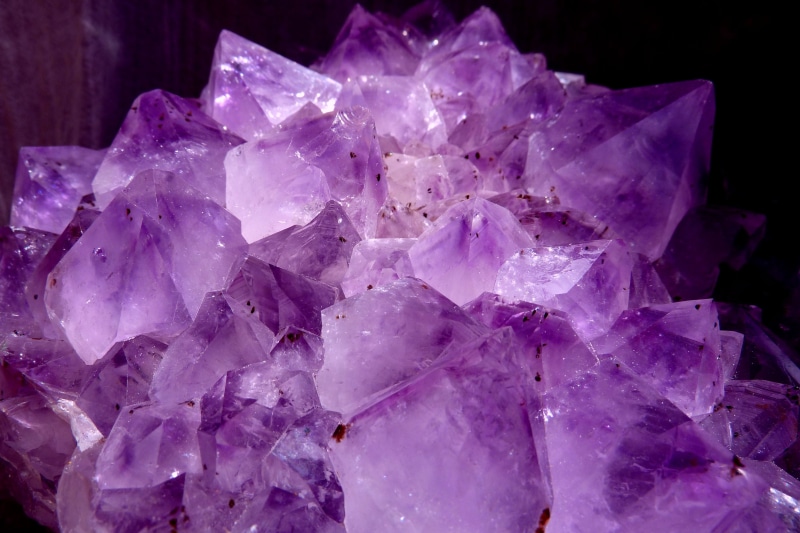decoration, geology, beauty, late, textured, solid, engraving with violet, backgrounds, close-up, translucent, chunks of precious stones, crystal cave