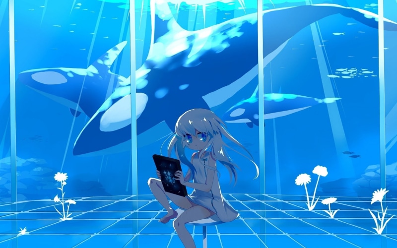 orca, anime, anime girls, dress, original characters, 1080P