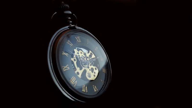 stopwatch, wristwatch, antique, close, silver - metal, close-up, day, black background, clock face, timer, luxury, analog clock, pocket, pointer, metal