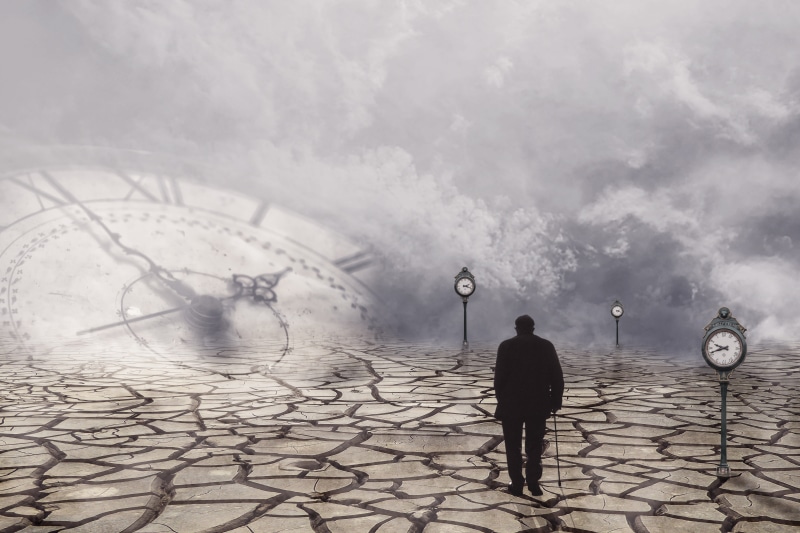 full length, grandfather clocks, time is running out, men, lifestyles, person, adult, roman numerals, cloud - sky, old person, to wait, architecture, composing