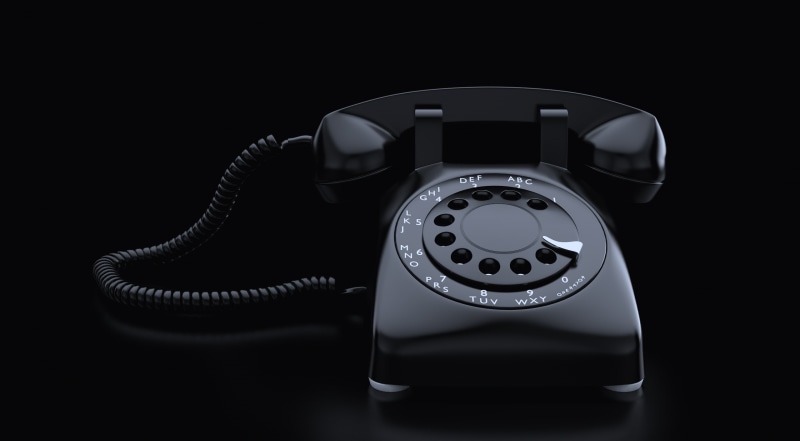 number, no people, indoors, vintage, the past, Phone, Black, black color, antique, connection, retro styled, telephone receiver, black background, d, rotary phone