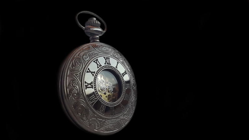 antique, black background, watches, pocket, old-fashioned, time of, shine, old, glass - material, silver colored, retro styled, hours, colored, time indicating