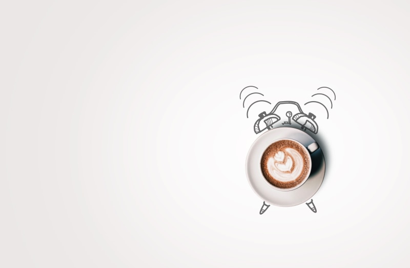 waking, acrylamide, bell, insomnia, espresso, crockery, cup, clock face, white background, beat, froth art, motivation, latt�, poliphenols, rescue, restaurant