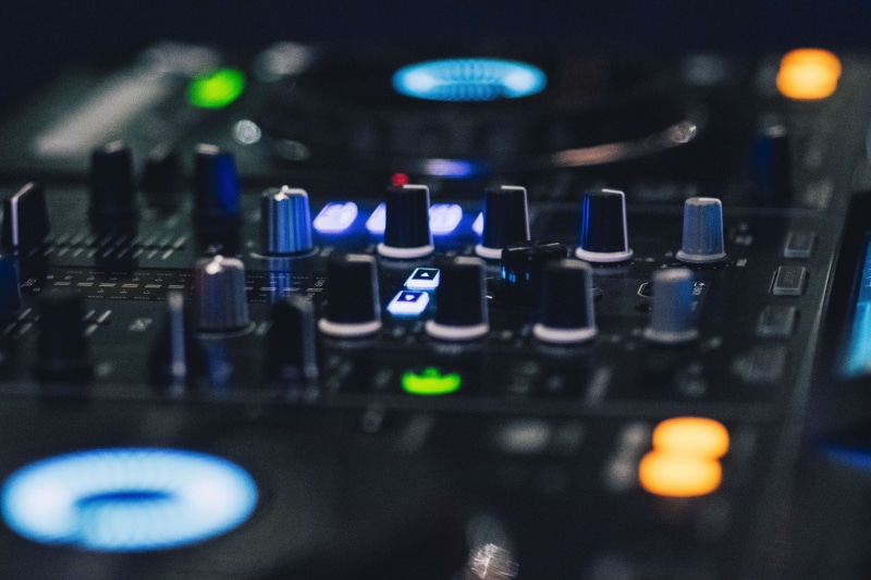 electrical equipment, complexity, no people, detail, equipment, industry, audio equipment, led lights, recording studio, illuminated, control panel, close-up
