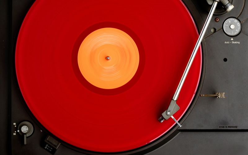 turntable, nightclub, player, technology, geometric shape, black Color, single Object, arts culture and entertainment, macro, sound, red, no people, plastic