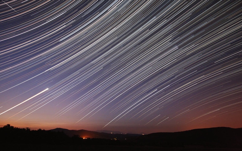 night, star trail, tranquility, scenics - nature, illuminated, environment, galaxy, outdoors, star - space, long exposure, 720P, astronomy, tranquil scene