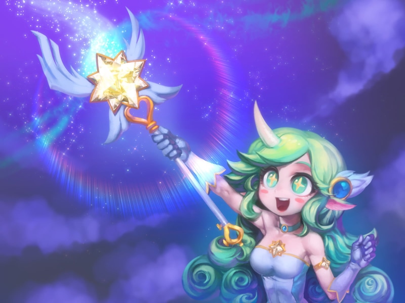blond hair, Soraka (League of Legends), sea life, sea, one person, beauty in nature, outdoors, marine, one animal, undersea, animals in the wild, nature