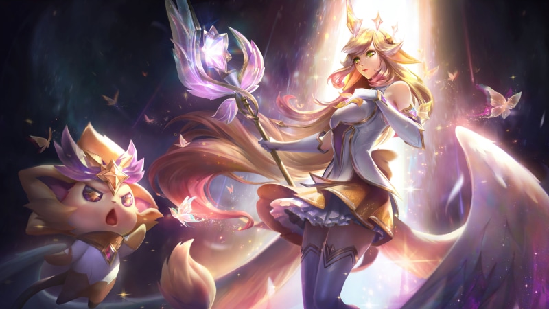 sup, League of Legends, Star Guardian, Support (League Of Legends), Soraka (League of Legends), 8K, The Prestige, stars, supporters, Riot Games, Soraka