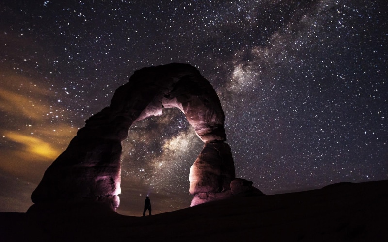delicate, delicate arch, utah, night, milky way, 1080P, nature, star, 1920x1200, national, park, way, milky, arch
