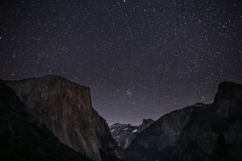 night  sky, mountain Peak, milky Way, yosemite, sky, astronomy, star - Space, Photo, nebula, stars, M44, clear, landscape, dark, Tunnel View, Beehive Cluster