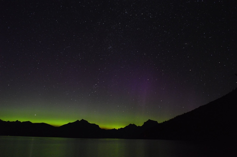 star, infinity, phenomenon, star field, mountain, lights, sky, constellation, no people, mountains, atmosphere, photography, montana, glacier national park