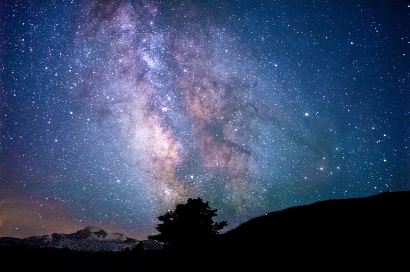 National Park, Rocky Mountains, science, stars, outdoors, silhouette, star Shape, Galactic Core, scenics - nature, constellation, scenics, public domain