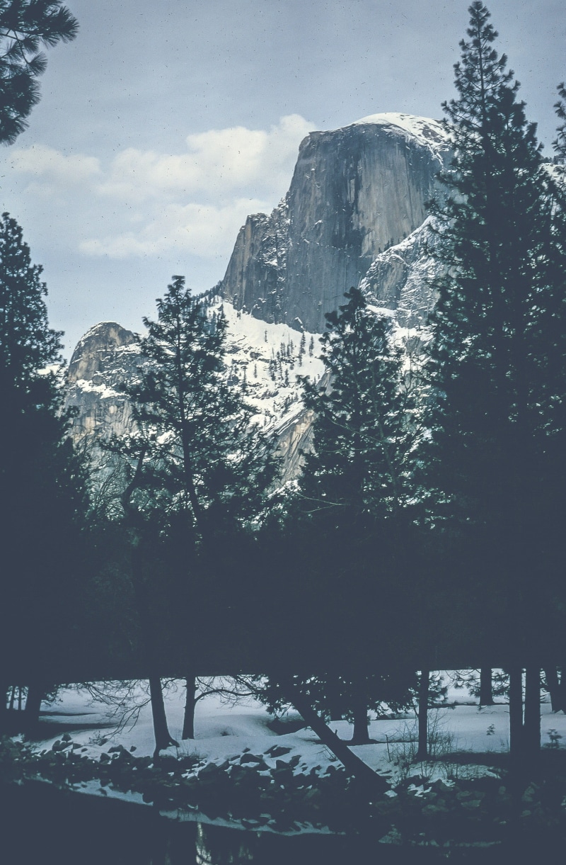 snowfall, America, landmark, granite, season, winters, tranquility, USA, Matte, scenics - nature, cloud - sky, yosemite national park, nature, outdoor