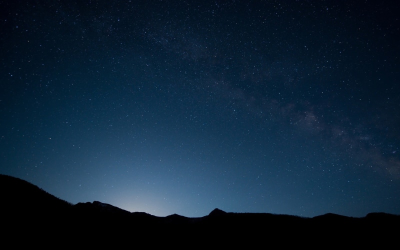 mountain, tranquil scene, silhouette, scenics - nature, star - space, 2K, star, os, desktop, night, galaxy, tranquility, space and astronomy, sky