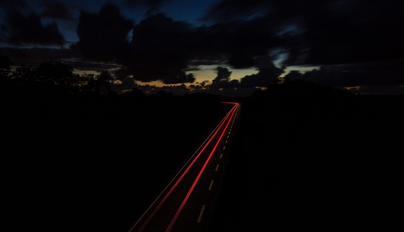 nature, night, black, gray, dusk, road, red, time, illuminated, lapse, traffic, direction, dark, light, travel, street, no people, the way forward, night sky