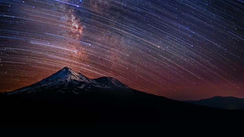 astronomy, landscape, snow, snowy peak, mountains, Milky Way, mountain range, space, star - space, long exposure, space and astronomy, mountain, starry night
