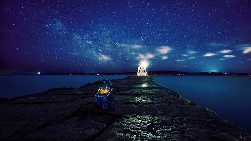 night, rock, milky way, beauty in nature, astronomy, sky, landscape, water, space and astronomy, galaxy, night view, star field, scenics - nature, front