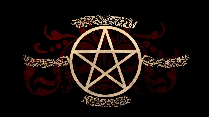 pentagram, 1920x1080, star, shape, digital art, 1080P