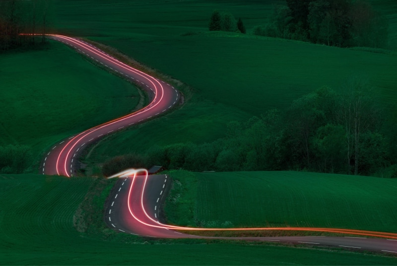 tranquility, motion, outdoors, 2K, land, environment, landscape, speed, plant, green color, transportation, nature, curve, scenics - nature, aerial view