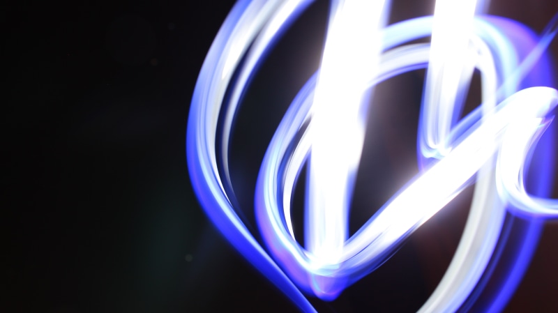creativity, light trails, close-up, glowing, no people, light trail, blue, 5K, black background, illuminated, indoors, lights, lighting equipment, motion