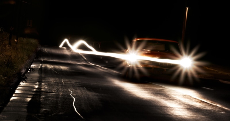 dark, mode of transportation, nature, outdoors, street light, architecture, speed, road, long exposure, transportation, motor vehicle, car, light trail
