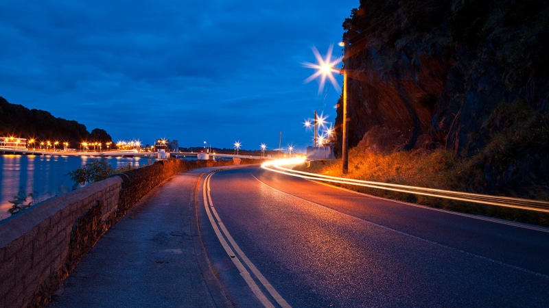 cloud - sky, landscape, speed, nature, illuminated, sky, architecture, the way forward, no people, motion, road, built structure, light trail, city, blurred motion