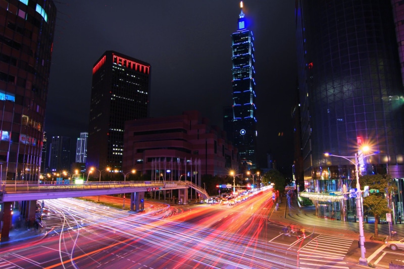 Taipei 101, Man Made, Building, 1080P, Time-Lapse, Skyscraper, Taiwan, Night, Road, City
