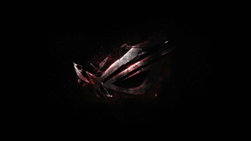 logo, ASUS, 4K, simple background, Republic of Gamers