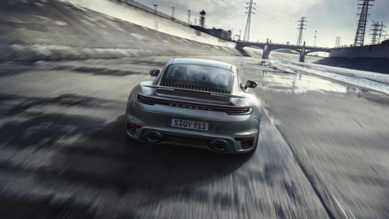 motion blur, Porsche 911 Turbo S, car, sports car, vehicle, 5K