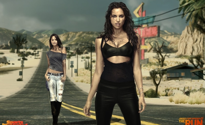 nfs, irina, nfs the run, shayk, run, three quarter length, front view, video game, young women, need for speed the run, nature, portrait, Need For Speed