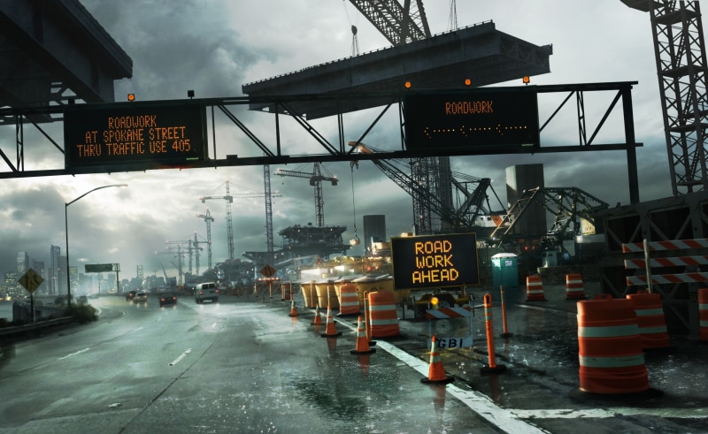 cone, rain, building exterior, no people, Racing, text, need, city, sign, NFS Game, non-western script, symbol, outdoors, built structure, speed, cloud - sky