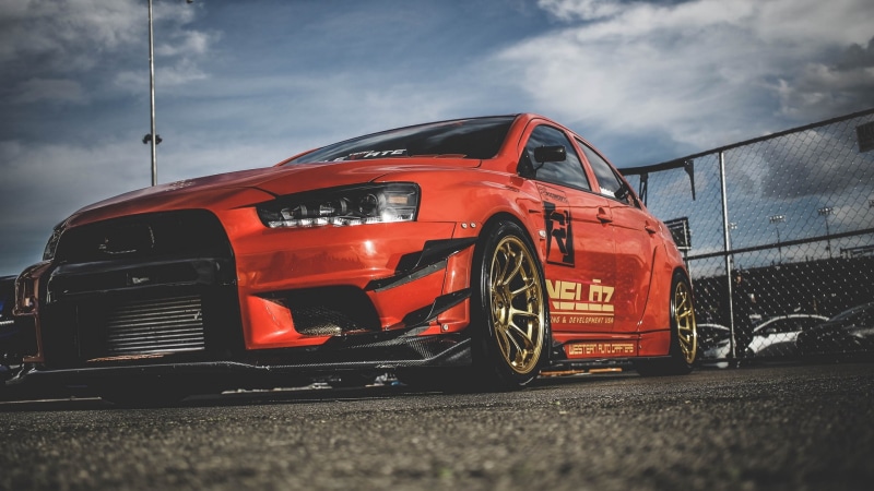 sports car, Mitsubishi, vehicle, red cars, Mitsubishi Lancer Evo X, car, 1080P