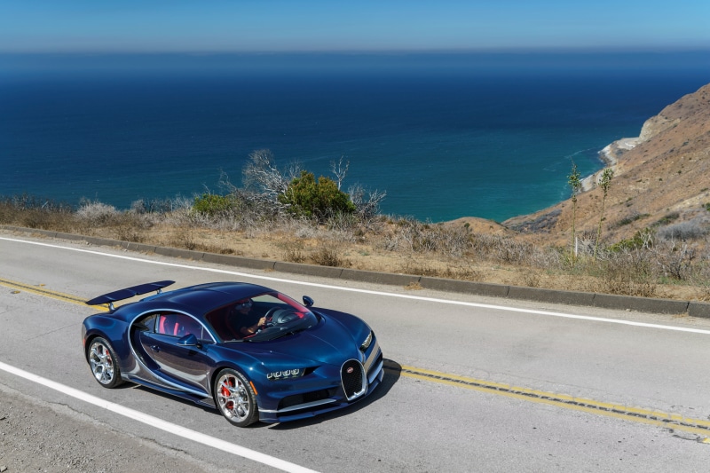 bugatti, outdoors, mode of transportation, chiron, sign, competition, driving, marking, sports Race, city, power, side view, transportation, motor vehicle