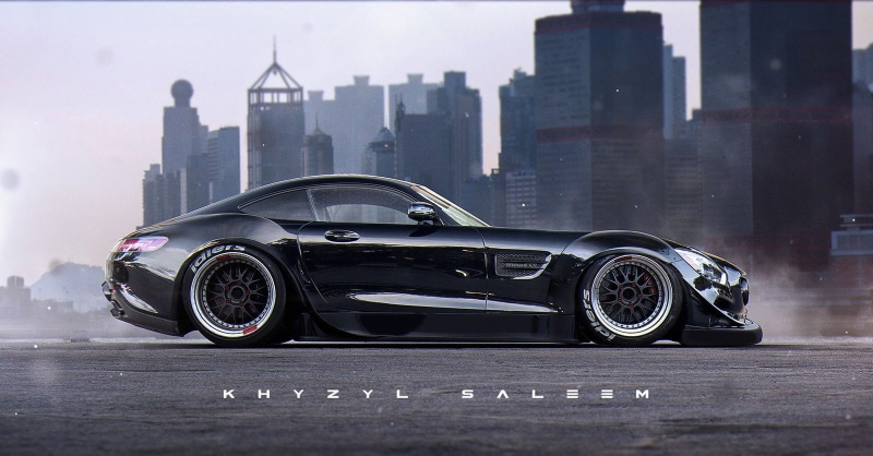 artwork, Mercedes-Benz, Mercedes-AMG, vehicle, car, 720P, Khyzyl Saleem