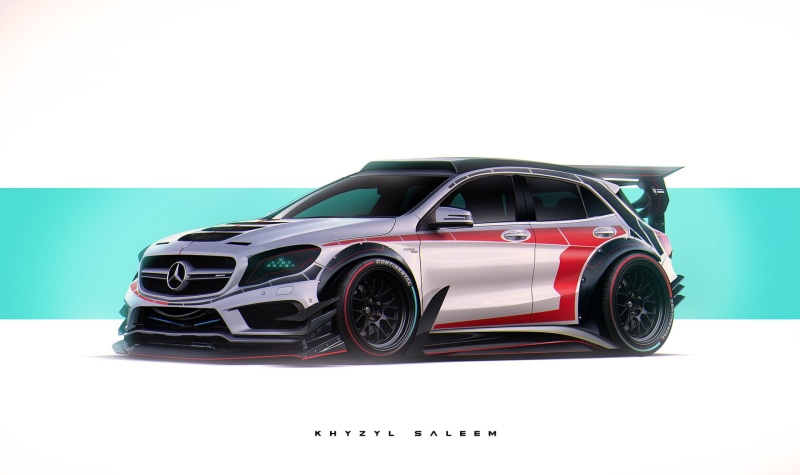 Khyzyl Saleem, luxury, Mercedes Benz A45, text, motor vehicle, still life, no people, cut out, auto post production filter, transportation, copy space